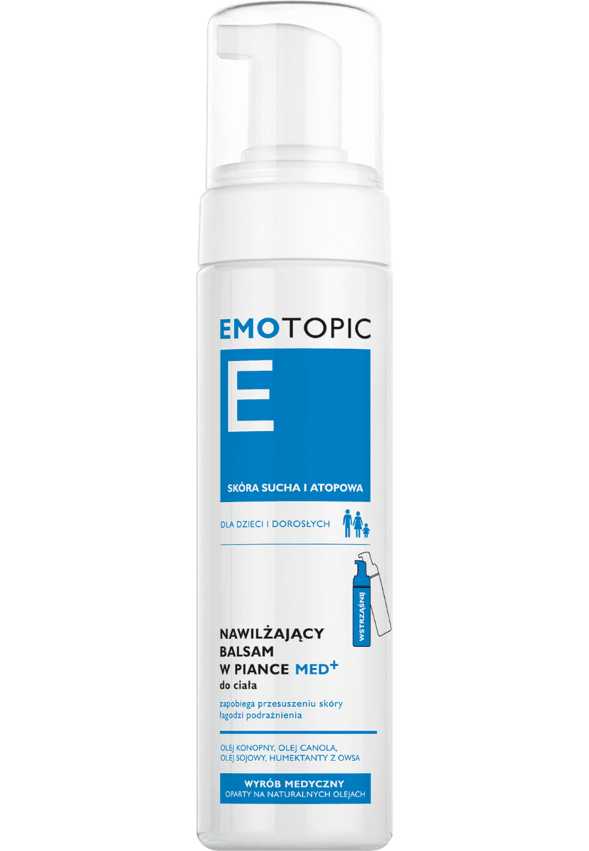 EMOTOPIC NAWILŻAJĄCY BALSAM W PIANCE MED+ do ciała 200 ml - 1