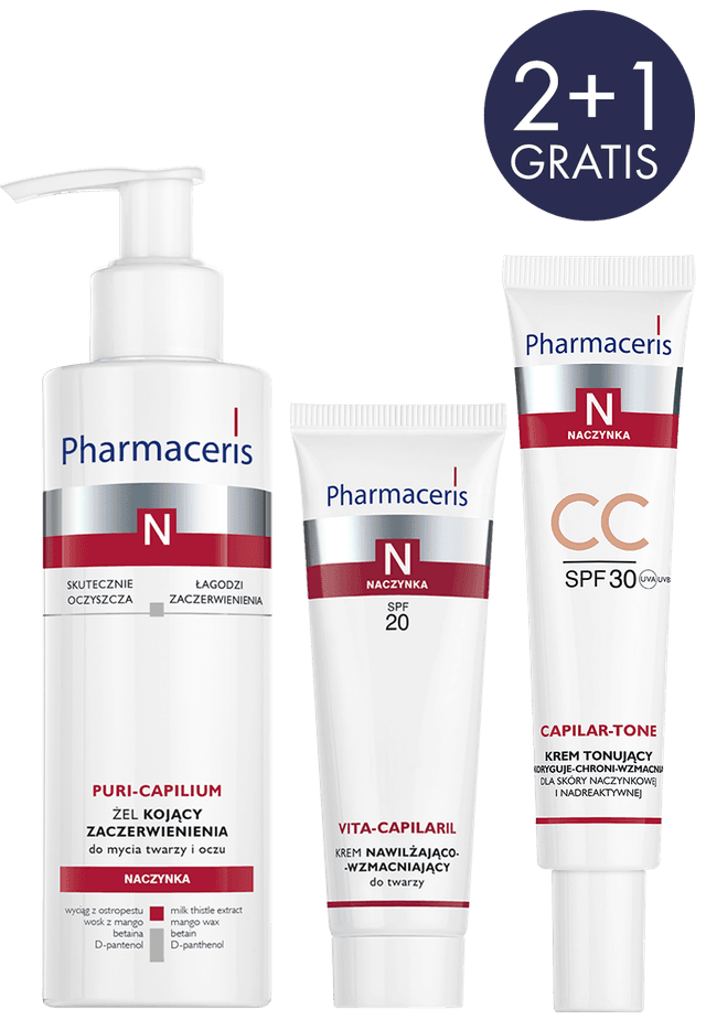 Pharmaceris N ZESTAW PROMOCYJNY VITA-CAPILARIL 50 ml + CAPILAR-TONE 40 ml + PURI-CAPILIUM 190 ml GRATIS