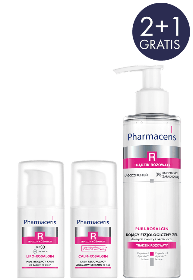 Pharmaceris R ZESTAW PROMOCYJNY LIPO-ROSALGIN 30 ml + CALM-ROSALGIN 30 ml + PURI-ROSALGIN 190 ml GRATIS