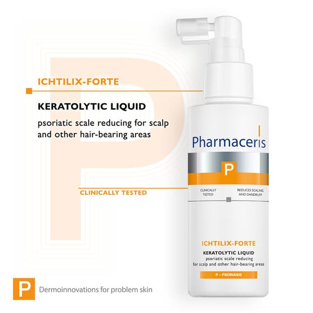 Pharmaceris P PSORIATIC SCALE REDUCING KERATOLYTIC LIQUID for scalp and other hair-bearing areas ICHTILIX-FORTE 125 ml