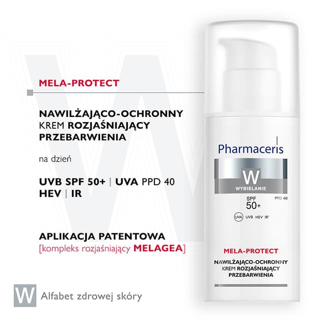 Pharmaceris W NAWILŻAJĄCO-OCHRONNY KREM ROZJAŚNIAJĄCY PRZEBARWIENIA SPF 50+ MELA-PROTECT 50 ml