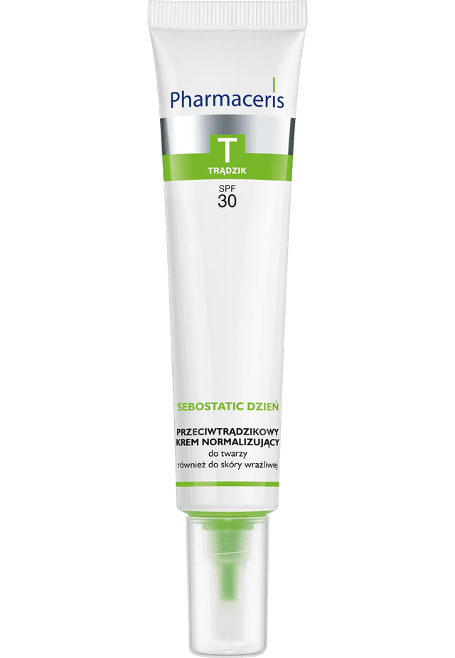 Pharmaceris T PRZECIWTRĄDZIKOWY KREM NORMALIZUJĄCY SPF 30 do twarzy również do skóry wrażliwej SEBOSTATIC DZIEŃ 50 ml