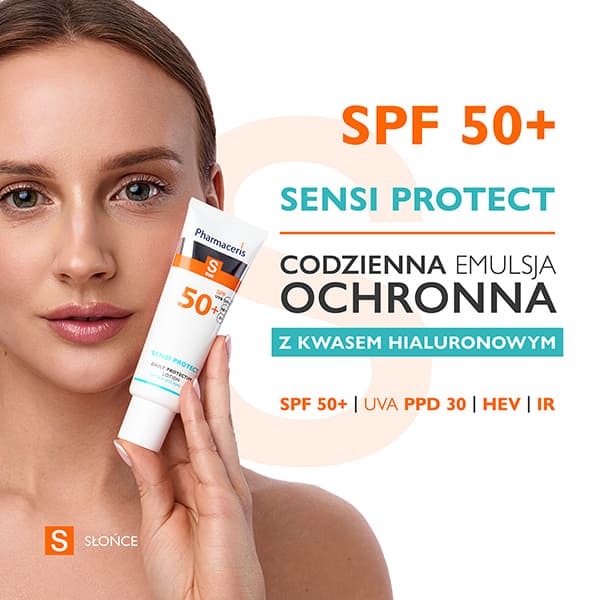 Pharmaceris S CODZIENNA EMULSJA OCHRONNA SPF 50+ do twarzy i okolic oczu z kwasem hialuronowym SENSI PROTECT 50 ml