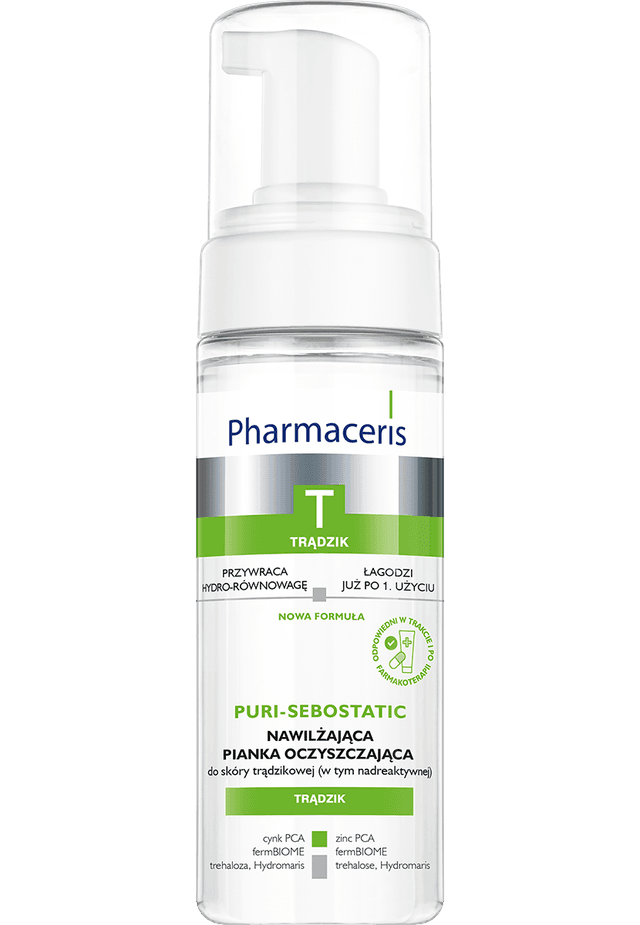 Pharmaceris T NAWILŻAJĄCA PIANKA OCZYSZCZAJĄCA do skóry trądzikowej (w tym nadreaktywnej) PURI-SEBOSTATIC 150 ml