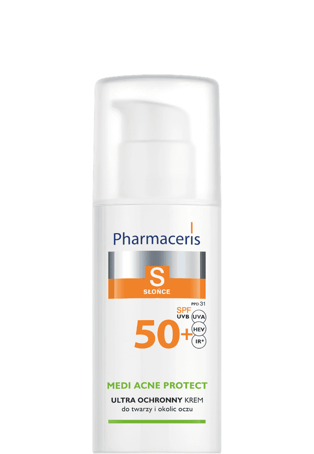 Pharmaceris S ULTRA OCHRONNY KREM SPF 50+ do twarzy i okolic oczu dla skóry trądzikowej, mieszanej i tłustej MEDI ACNE PROTECT 50 ml