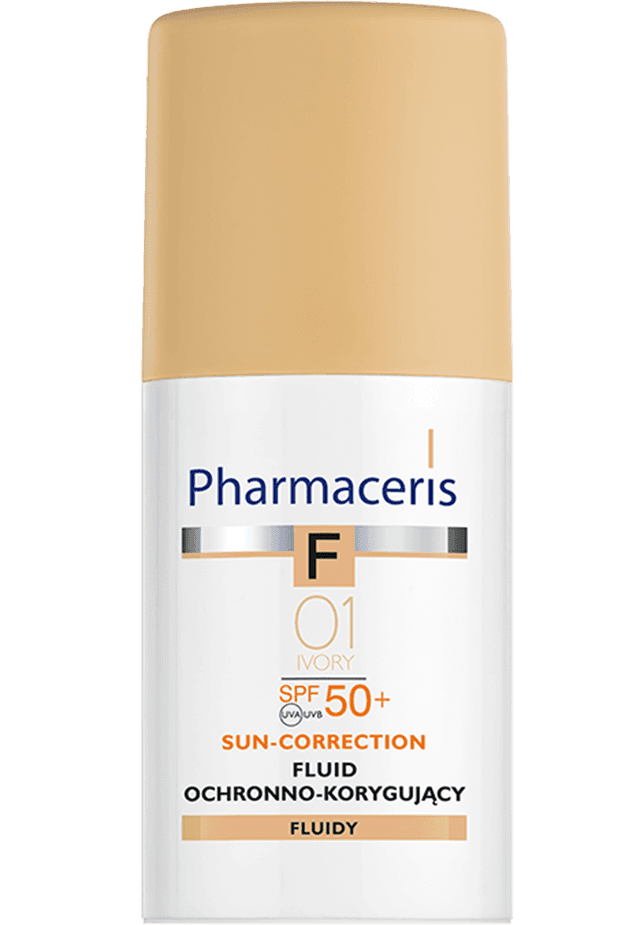 Pharmaceris F FLUID OCHRONNO-KORYGUJĄCY SUN-CORRECTION NAJWYŻSZA OCHRONA SPF 50+ 01 IVORY 30 ml