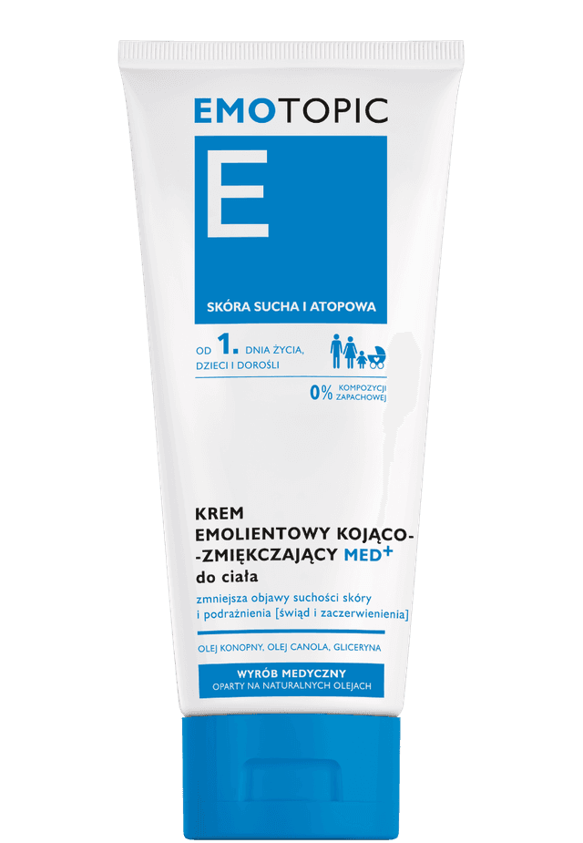 EMOTOPIC KREM EMOLIENTOWY KOJĄCO-ZMIĘKCZAJĄCY MED+ do ciała 200 ml