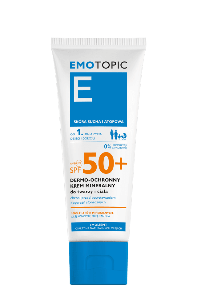 EMOTOPIC DERMO-OCHRONNY KREM MINERALNY SPF 50+ do twarzy i ciała 75 ml