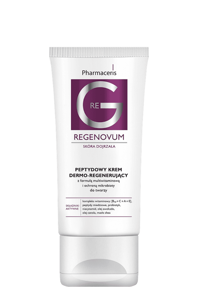 Pharmaceris REGENOVUM PEPTYDOWY KREM DERMO-REGENERUJĄCY do twarzy z formułą multiwitaminową i ochroną mikrobioty 50 ml