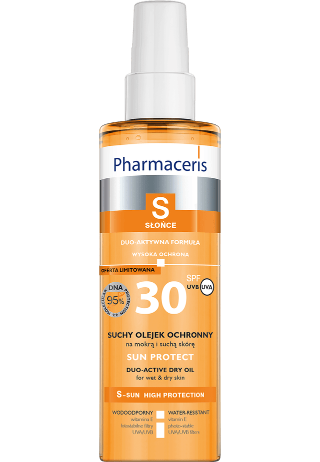Pharmaceris S SUCHY OLEJEK OCHRONNY SPF 30 do ciała na mokrą i suchą skórę SUN PROTECT 200 ml