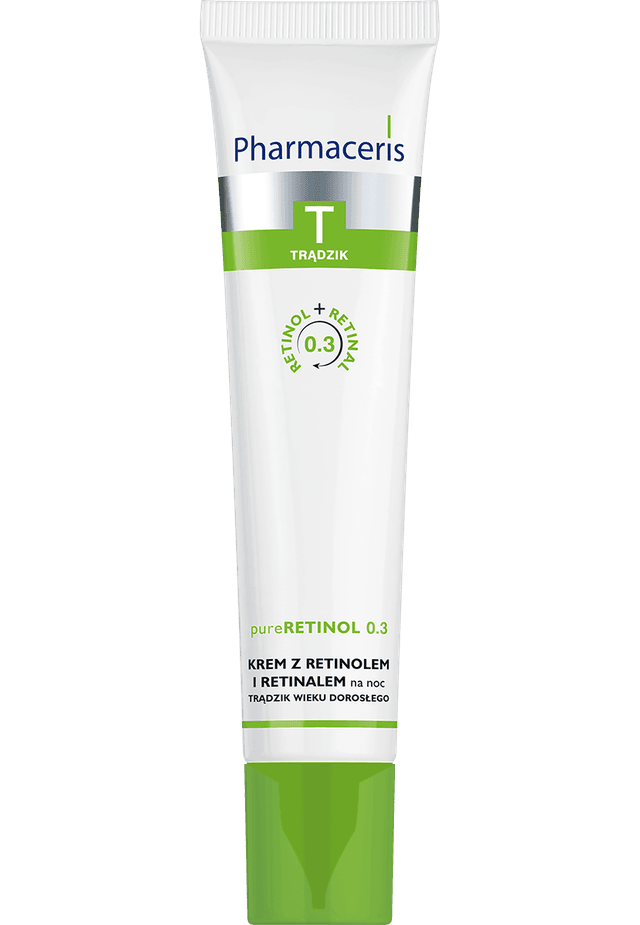 Pharmaceris T KREM Z RETINOLEM I RETINALEM na noc TRĄDZIK WIEKU DOROSŁEGO pureRETINOL 0.3 40 ml