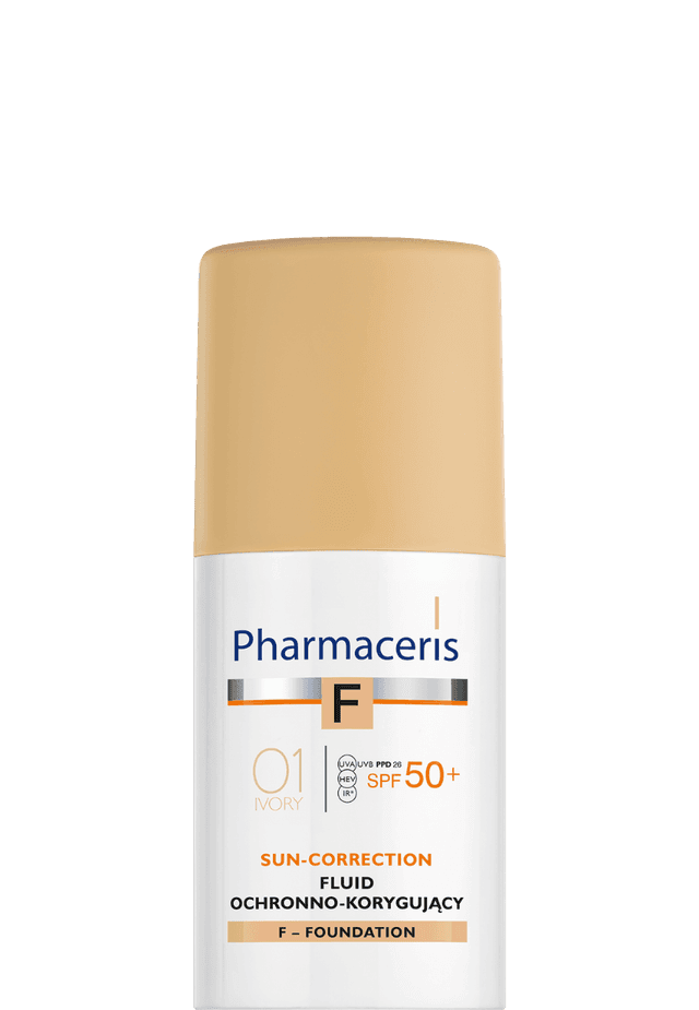 Pharmaceris F FLUID OCHRONNO-KORYGUJĄCY SUN-CORRECTION NAJWYŻSZA OCHRONA SPF 50+ 01 IVORY 30 ml