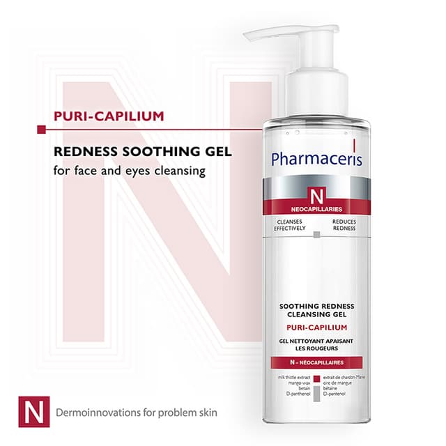 Pharmaceris N REDNESS SOOTHING face and eyes gel wash PURI-CAPILIUM 190 ml