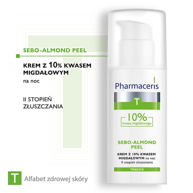 Pharmaceris T KREM Z 10% KWASEM MIGDAŁOWYM na noc II stopień złuszczania SEBO-ALMOND PEEL 10% 50 ml