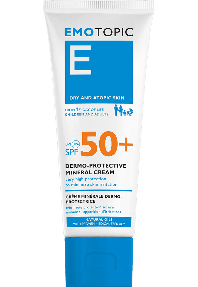 EMOTOPIC DERMO-PROTECTIVE MINERAL CREAM SPF 50+ very high protection to minimize skin irritation 75 ml