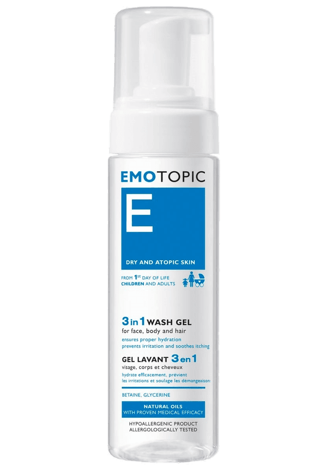 EMOTOPIC 3 IN 1 WASH GEL for face, body and hair 200 ml