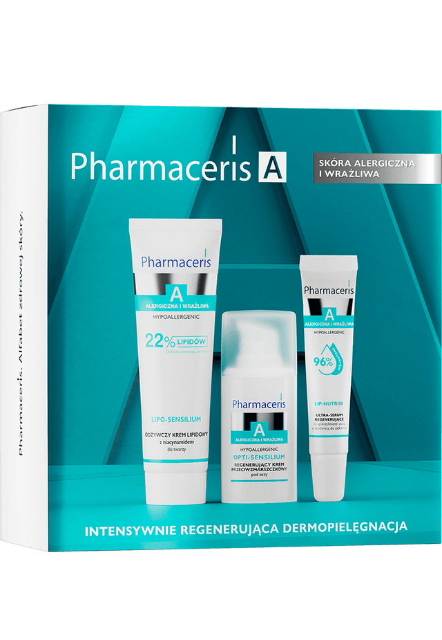 Pharmaceris A ZESTAW PROMOCYJNY INTENSYWNIE REGENERUJĄCA DERMOPIELĘGNACJA SKÓRY ALERGICZNEJ I WRAŻLIWEJ 50 ml + 15 ml + 15 ml