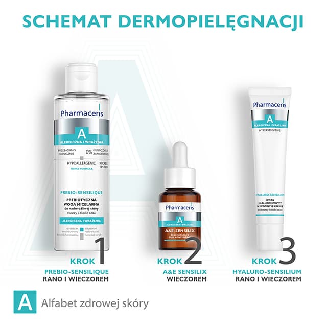 Pharmaceris A PREBIOTYCZNA WODA MICELARNA do nadwrażliwej skóry twarzy i okolic oczu PREBIO-SENSILIQUE 200 ml