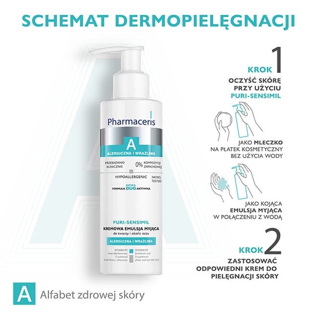 Pharmaceris A KREMOWA EMULSJA MYJĄCA do twarzy i okolic oczu PURI-SENSIMIL 190 ml