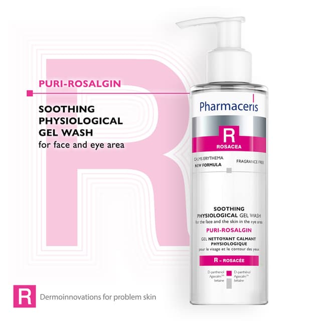 Pharmaceris R SOOTHING PHYSIOLOGICAL GEL WASH for the face and the skin in the eye area PURI-ROSALGIN 190 ml