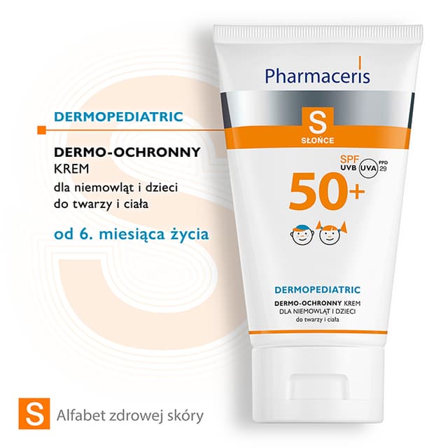 Pharmaceris S DERMO-OCHRONNY KREM SPF 50+ do twarzy i ciała dla niemowląt i dzieci 125 ml