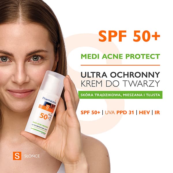 Pharmaceris S ULTRA OCHRONNY KREM SPF 50+ do twarzy i okolic oczu dla skóry trądzikowej, mieszanej i tłustej MEDI ACNE PROTECT 50 ml