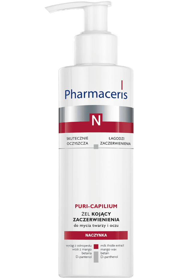 Pharmaceris N ŻEL KOJĄCY ZACZERWIENIENIA do mycia twarzy i oczu PURI-CAPILIUM 190 ml