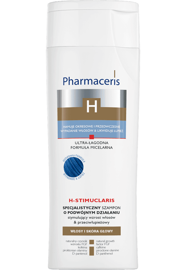 Pharmaceris H SPECJALISTYCZNY SZAMPON o podwójnym działaniu STYMULUJĄCY WZROST WŁOSÓW & PRZECIWŁUPIEŻOWY H-STIMUCLARIS 250 ml