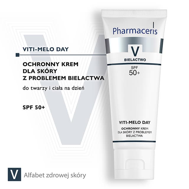 Pharmaceris V OCHRONNY KREM SPF 50+ dla skóry z problemem bielactwa do twarzy i ciała VITI-MELO DAY 75 ml