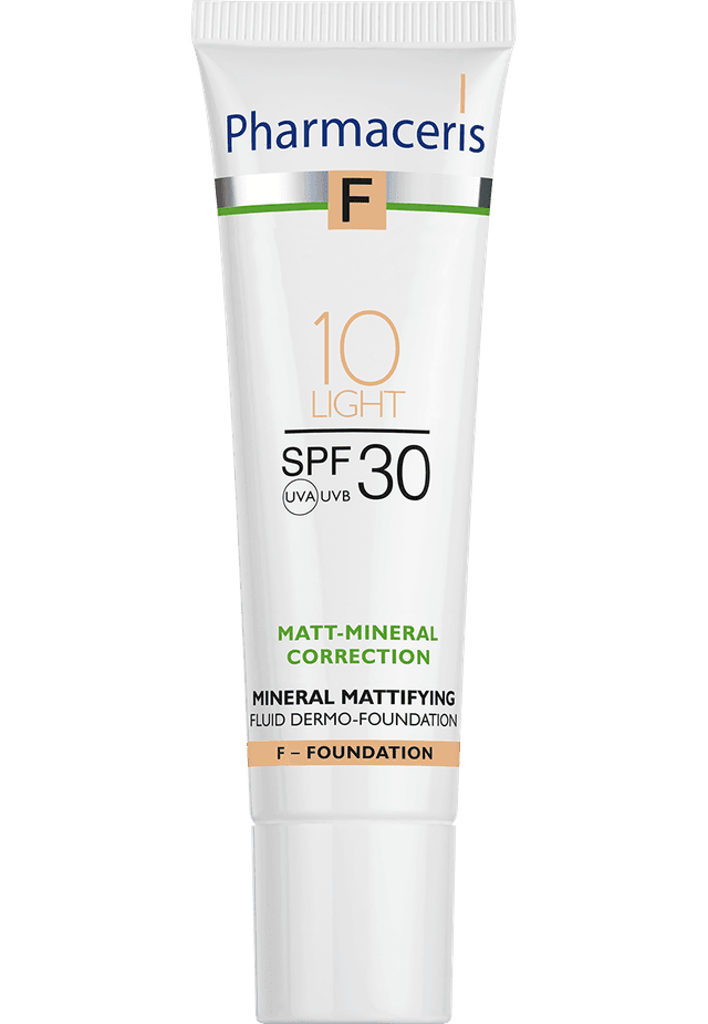 Pharmaceris F MINERAL MATTIFYING FLUID DERMO-FOUNDATION SPF 30 MATT-MINERAL-CORRECTION 10 LIGHT 30 ml