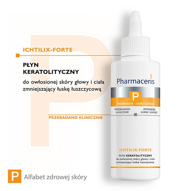 Pharmaceris P PŁYN KERATOLITYCZNY do owłosionej skóry głowy i ciała zmniejszający łuskę łuszczycową ICHTILIX-FORTE 125 ml