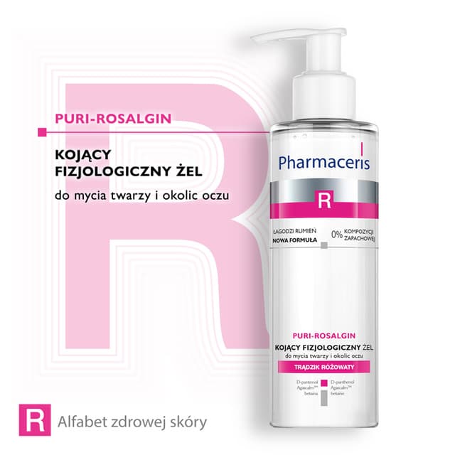 Pharmaceris R KOJĄCY FIZJOLOGICZNY ŻEL do mycia twarzy i okolic oczu PURI-ROSALGIN 190 ml