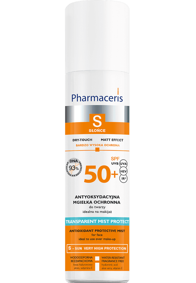 Pharmaceris S ANTYOKSYDACYJNA MGIEŁKA OCHRONNA do twarzy idealna na makijaż TRANSPARENT MIST PROTECT 75 ml