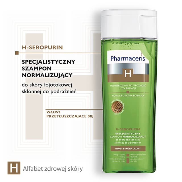 Pharmaceris H SPECJALISTYCZNY SZAMPON NORMALIZUJĄCY do skóry łojotokowej, skłonnej do podrażnień H-SEBOPURIN 250 ml