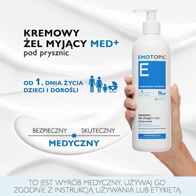 EMOTOPIC KREMOWY ŻEL MYJĄCY MED+ pod prysznic 400 ml
