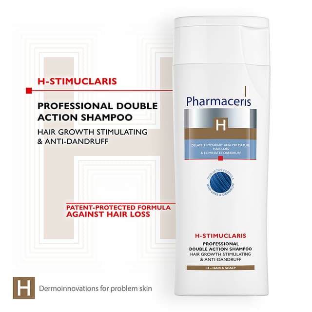 Pharmaceris H PROFESSIONAL DOUBLE ACTION SHAMPOO HAIR GROWTH STIMULATING & ANTI-DANDUFF H-STIMUCLARIS 250 ml
