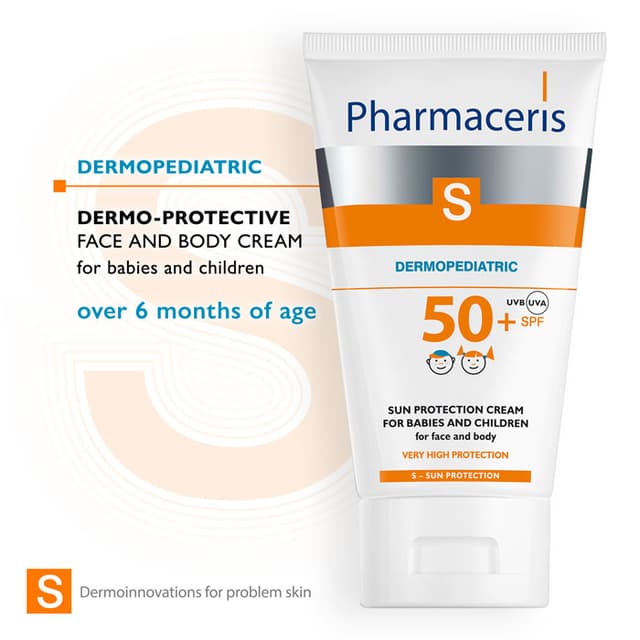Pharmaceris S SUN PROTECTION FACE AND BODY CREAM SPF 50+ for babies and children 125 ml