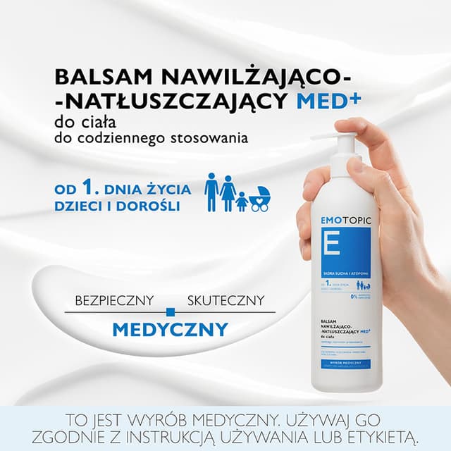 EMOTOPIC BALSAM NAWILŻAJĄCO-NATŁUSZCZAJĄCY MED+ do ciała 190 ml
