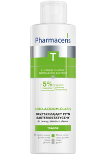Pharmaceris T OCZYSZCZAJĄCY PŁYN BAKTERIOSTATYCZNY do twarzy, dekoltu i pleców 3% kwasu migdałowego SEBO-ALMOND-CLARIS 190 ml