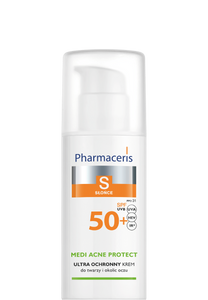 Pharmaceris S ULTRA OCHRONNY KREM SPF 50+ do twarzy i okolic oczu dla skóry trądzikowej, mieszanej i tłustej MEDI ACNE PROTECT 50 ml
