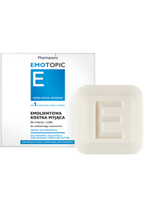 EMOTOPIC EMOLIENTOWA KOSTKA MYJĄCA do twarzy i ciała 100 g