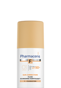 Pharmaceris F FLUID OCHRONNO-KORYGUJĄCY SUN-CORRECTION NAJWYŻSZA OCHRONA SPF 50+ 01 IVORY 30 ml