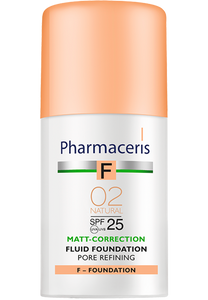 Pharmaceris F FOND DE TEINT MATIFIANT RESSERRANT LES PORES MATT-CORRECTION FPS 25 02 NATURAL 30 ml