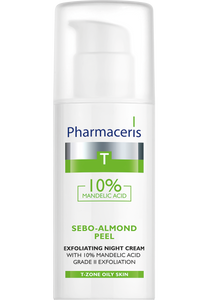Pharmaceris T CREMĂ DE NOAPTE CU 10% ACID MANDELIC nivelul 2 de exfoliere SEBO-ALMOND PEEL 10% 50 ml