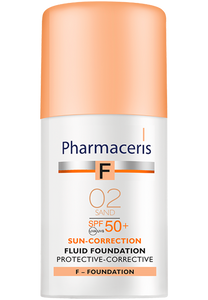 Pharmaceris F FOND DE TEINT PROTECTION ET CORRECTION PROTECTION PLUS HAUTE FPS 50+ 02 SAND SUN-CORRECTION 30 ml