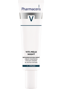 Pharmaceris V CRÈME DE RÉPIGMENTATION DIMINUANT LES ZONES DE TACHES DE VITILIGO de nuit pour le visage et le corps VITI-MELO NIGHT 40 ml