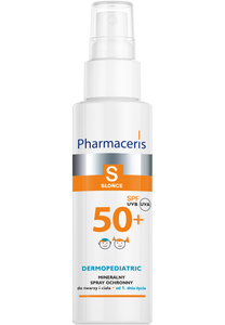 Pharmaceris S MINERALNY SPRAY OCHRONNY SPF 50+ do twarzy i ciała 100% filtrów mineralnych od 1. dnia życia, dla dzieci i dorosłych 100 ml