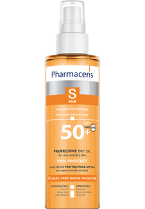 Pharmaceris S PROTECTIVE DRY OIL SPF 50+ duo-active formula for wet and dry skin SUN PROTECT 200 ml