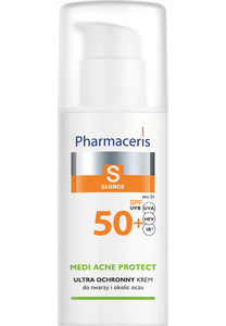 Pharmaceris S ULTRA OCHRONNY KREM SPF 50+ do twarzy i okolic oczu dla skóry trądzikowej, mieszanej i tłustej MEDI ACNE PROTECT 50 ml