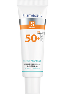 Pharmaceris S CODZIENNA EMULSJA OCHRONNA SPF 50+ do twarzy i okolic oczu z kwasem hialuronowym SENSI PROTECT 50 ml